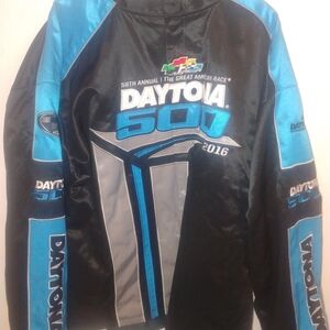 Fanatics Black and Blue Daytona 500 Men's Performance Jacket